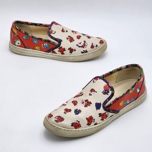 Coach Parkside Tea Rose Floral Slip On Sneaker Shoes Size 8.5